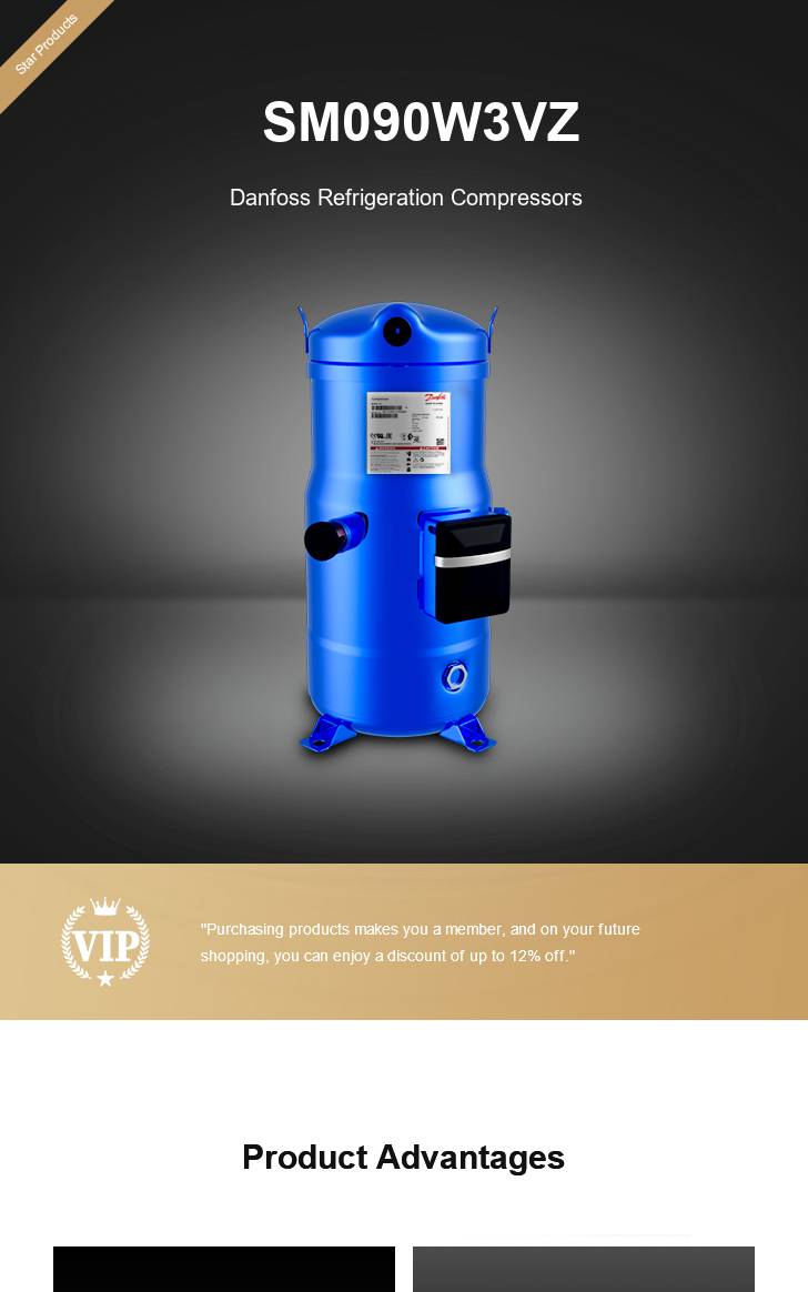 Danfoss Compressor SM090W3VZ, technical parameters pdf, structure diagram